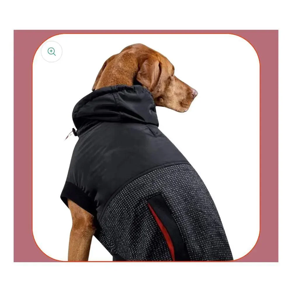 Canada Pooch Reflective Hybrid Jacket puffer breathable knit black SZ 18